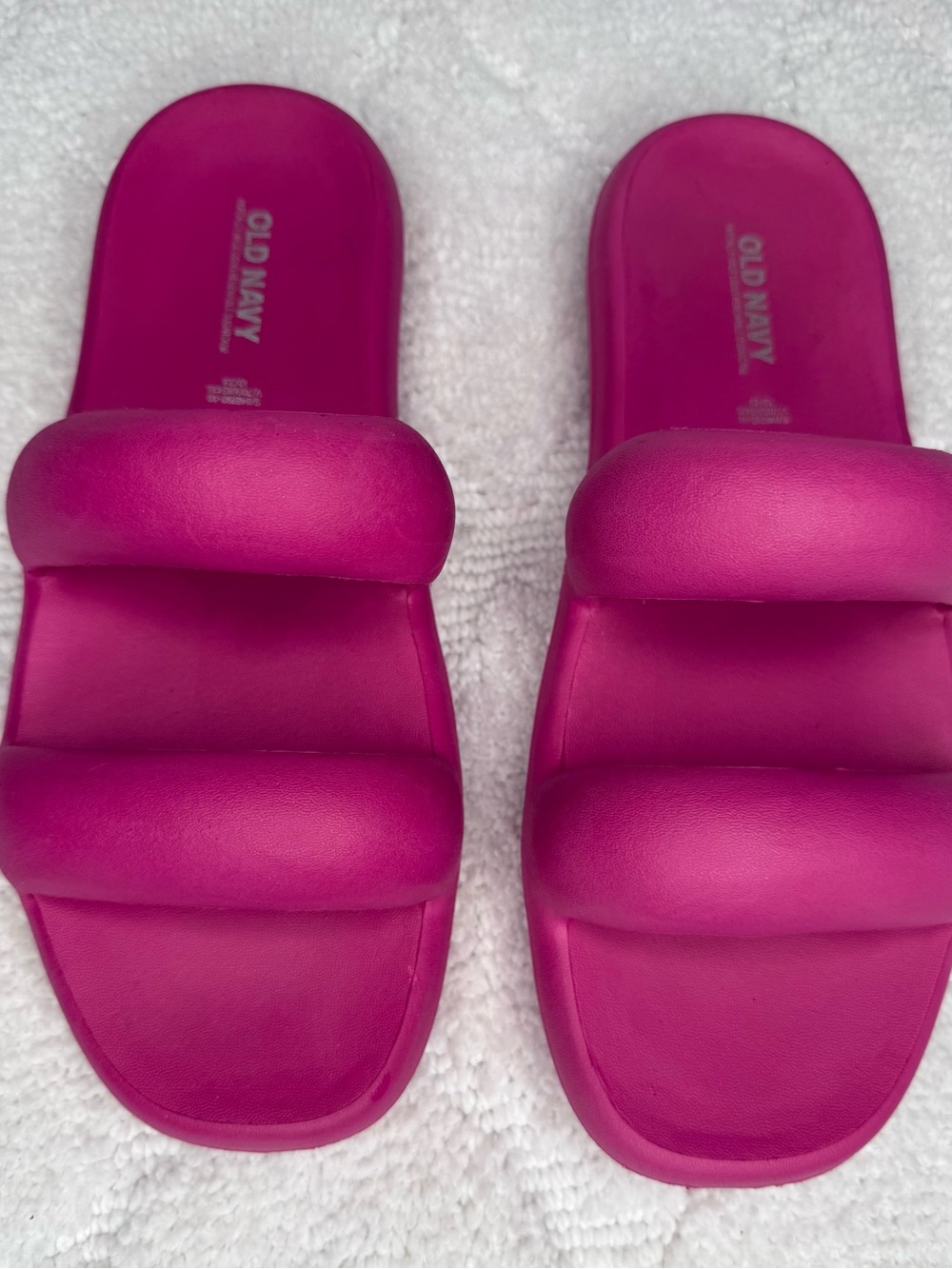 Old Navy Double Strap Puff Slide Sandals Pink Women’s Size 8 EVA